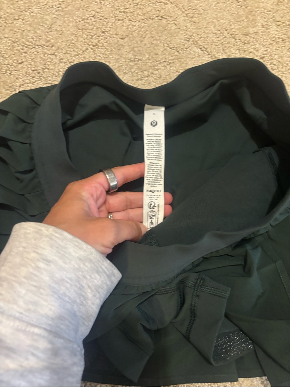 lululemon athletica Dark Green Pleated Athletic Skort - Picture 4 of 6